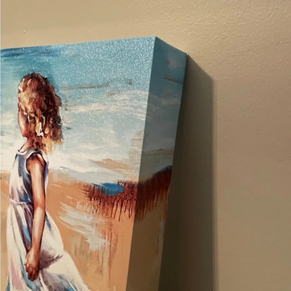 Beach Scene Art Prints - Set of 2 - Blue and Beige - Picture 4 of 4